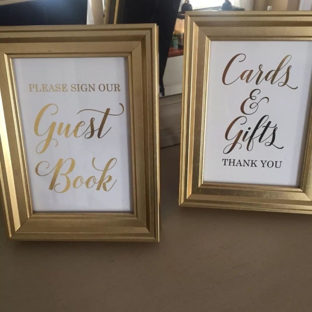 Wedding table signs